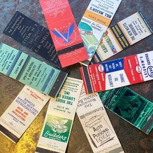 Vintage Matchbook Covers-  Lot of Ten- Advertisement Memorabilia